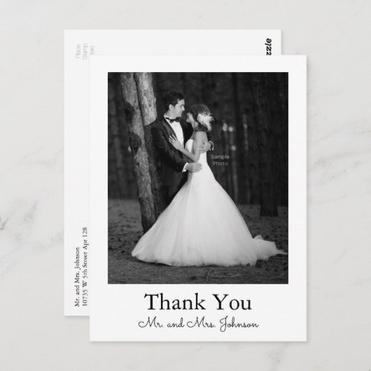 写真の結婚式は感謝していしています ポストカード (正面/裏面)