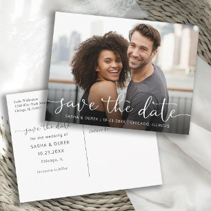 写真の結婚式を追加する日付を保存 インビテーションポストカード