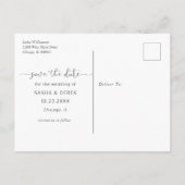 写真の結婚式を追加する日付を保存 インビテーションポストカード (裏面)