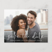 写真の結婚式を追加する日付を保存 インビテーションポストカード (正面)