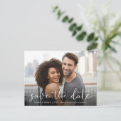写真の結婚式を追加する日付を保存 インビテーションポストカード (スタンド正面)