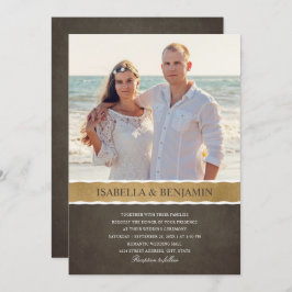 写真の結婚式招待状|のモダンでエレガントな写真 招待状