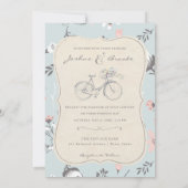 写真の結婚式招待状|のヴィンテージの自転車愛 招待状 (裏面)