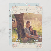 写真の結婚式招待状|のヴィンテージの自転車愛 招待状 (正面/裏面)