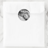 写真の結婚式用シールに感謝 ラウンドシール (バッグ)