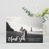 写真の結婚感謝の言葉の級モダン別 サンキューカード (スタンド正面)