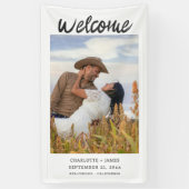 写真の結婚歓迎 横断幕 (縦)