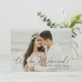 写真の結婚発表と披露宴ブラックインサイト 招待状 (スタンド正面)