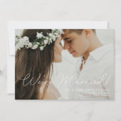 写真の結婚発表と選択披露宴ホワイト 招待状 (正面)