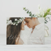 写真の結婚発表と選択披露宴ホワイト 招待状 (スタンド正面)