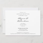 写真の結婚発表と選択披露宴ホワイト 招待状 (裏面)