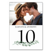 写真の結婚表の番号記号 テーブルナンバー (正面)