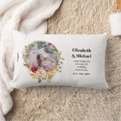 写真の結婚記念日ギフトAny Milestone Flora ランバークッション (ブランケット)