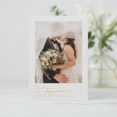 写真の結婚金ゴールドスクリプトサンキューカード サンキューカード (スタンド正面)