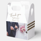 写真の結婚Thank you Personalizableストライプ フェイバーボックス (オープン)