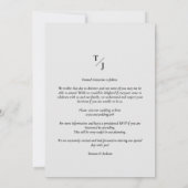 写真の結婚Vellum透明効果イニシャル セーブザデート (裏面)