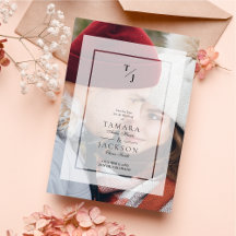 写真の結婚Vellum透明効果イニシャル