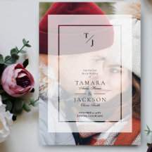 写真の結婚Vellum透明効果イニシャル