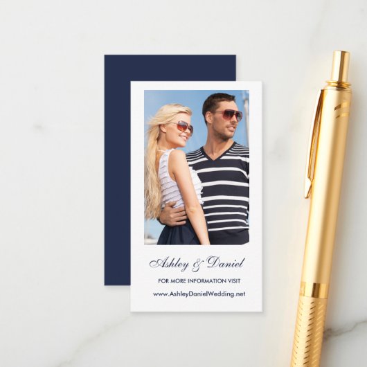 写真の結婚Webサイト挿入カード – 色の選択 エンクロージャーカード (正面/裏面インサイチュ)