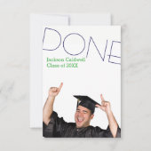 写真の縦の終了 – 3x5卒業発表 招待状 (正面)