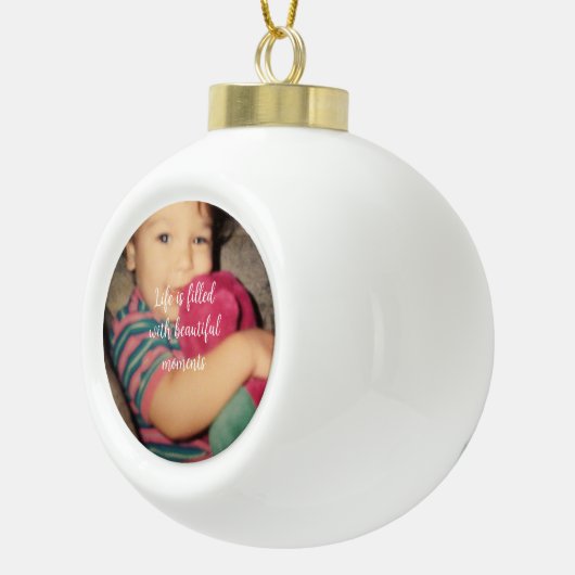 写真の美しい瞬間 セラミックボールオーナメント (右)