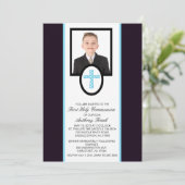 写真の聖餐の招待状が付いている青い十字 招待状 (スタンド正面)