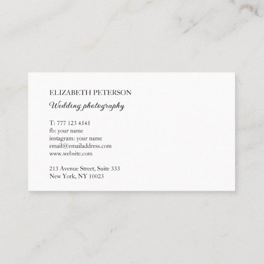 写真の背景を持つ名刺 名刺 (裏面)