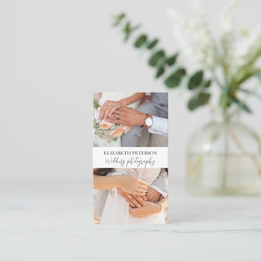 写真の背景を持つ名刺 名刺 (スタンド正面)