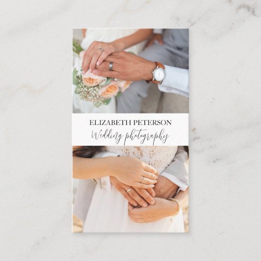 写真の背景を持つ名刺 名刺 (正面)