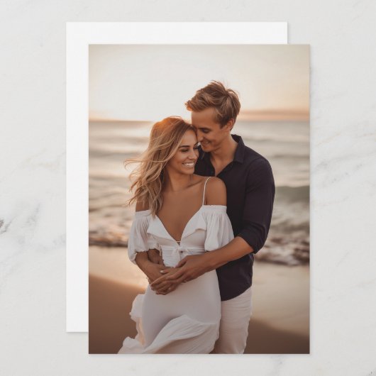 写真の背景リハーサル夕食のVellum 招待状 (正面/裏面)