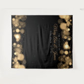 写真の背景幕の冬の結婚式は金ゴールドライトを示します タペストリー (正面(横))