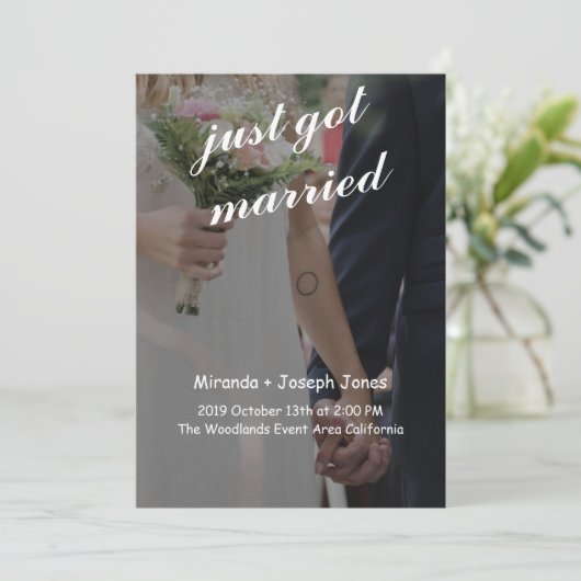 写真の背景 招待状 (スタンド正面)