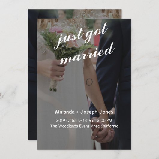 写真の背景 招待状 (正面/裏面)