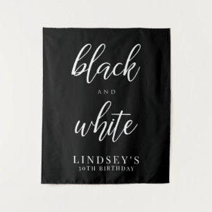 写真の背景、白黒パーティー タペストリー
