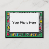 写真の背部との城の演劇の日付の招待 コーリングカード (裏面)