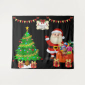 写真の自撮り背景クリスマスプレゼント文字 タペストリー (正面(横))