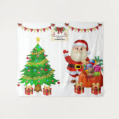 写真の自撮り背景クリスマスプレゼント文字 タペストリー (正面(横))