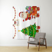 写真の自撮り背景クリスマスプレゼント文字 タペストリー (インサイチュ)