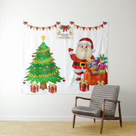 写真の自撮り背景クリスマスプレゼント文字 タペストリー