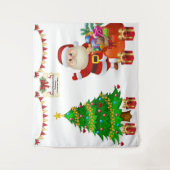 写真の自撮り背景クリスマスプレゼント文字 タペストリー (正面)