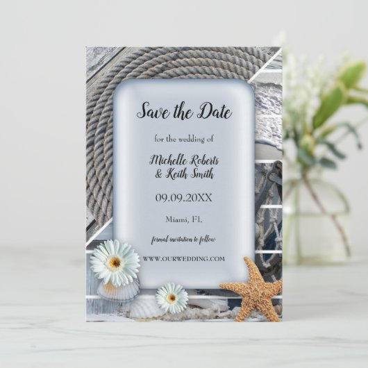 写真の航海のビーチ日付カードの保存 セーブザデート (スタンド正面)