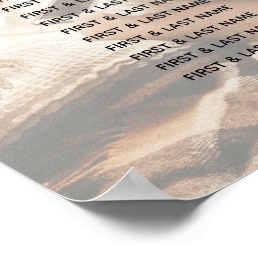 写真の色あせ結婚のシーティングチャート ポスター (角)