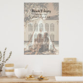 写真の色あせ結婚のシーティングチャート ポスター (キッチン)