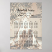 写真の色あせ結婚のシーティングチャート ポスター (正面)