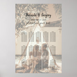 写真の色あせ結婚のシーティングチャート ポスター