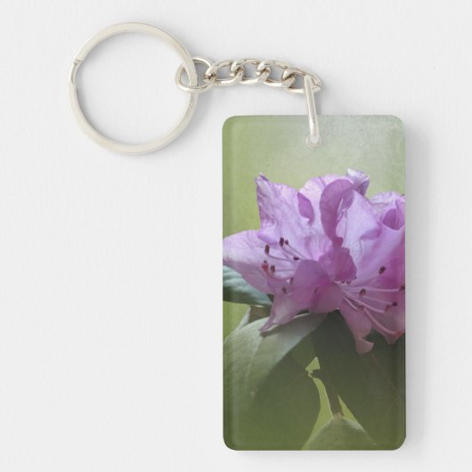 写真の花のキーホルダーを加えて下さい キーホルダー (正面)