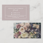 写真の花屋フレームのタイポグラフィ 名刺 (正面/裏面)