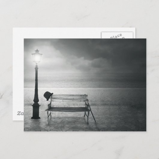 写真の芸術の黒く及び白いアール・デコ、ヴィンテージ、記憶 ポストカード (正面/裏面)