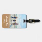 写真の荷物タグとカスタム文字名 ラゲッジタグ (正面横)