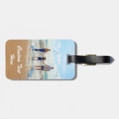 写真の荷物タグとカスタム文字名 ラゲッジタグ (裏面横)